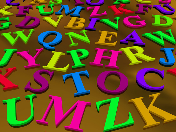 letters van het Engels alfabet. - Foto, afbeelding