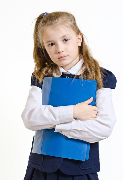 The schoolgirl with the plastic folder - Foto, afbeelding