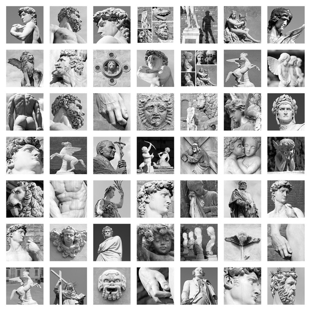 Starověké sochy koláž - Fotografie, Obrázek