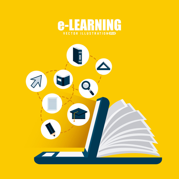 E-Learning  - Vektor, Bild