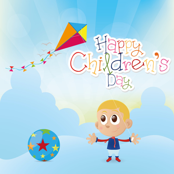 happy children's day - Διάνυσμα, εικόνα