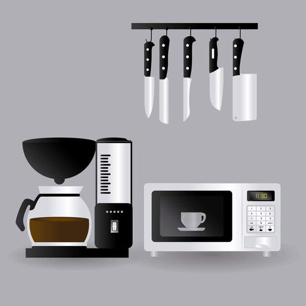 Kitchen design, vector illustration. - Vector, Image