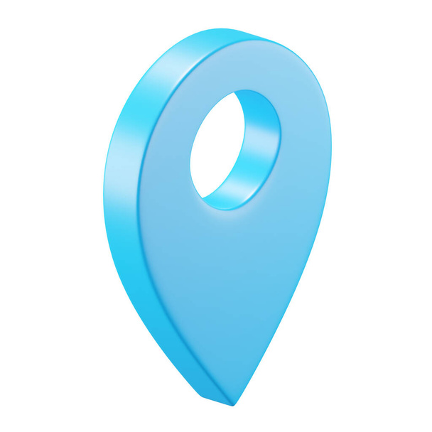 3d icon rendering of location pin isolated background. - Фото, зображення