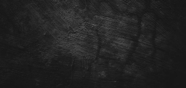Fekete háttér természetes ecsetvonás texturált cement vagy kő öreg.horror cement textúra. Grunge ijesztő háttér. Fali beton Régi fekete - Fotó, kép