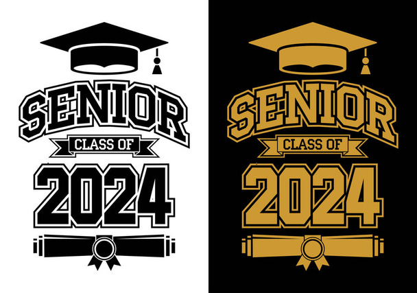 Graduation Class Of 2024 Greeting Text Vector, Class Of 2024, 2024,  Graduation Class Of 2024 PNG and Vector with Transparent Background for  Free Download