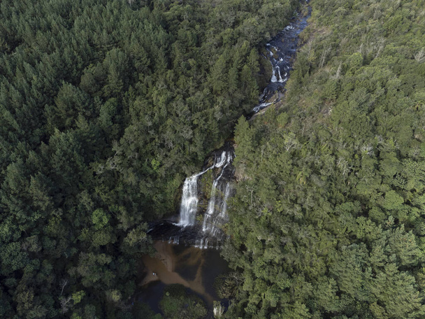 Cascada de hinojo (cachoeira do erva doce) en Senges Parana Brasil. - Foto, Imagen