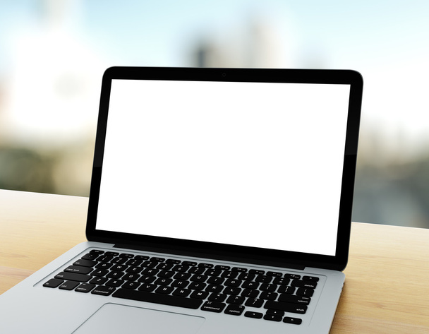 Laptop with blank screen - Foto, immagini