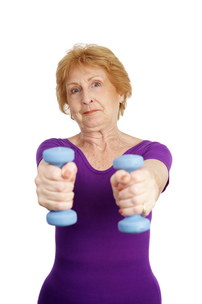 Senior Workout - Skeptical - Foto, imagen