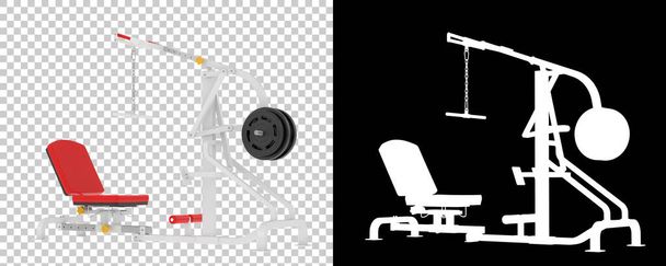 3d illustratie van Lever fitnessapparaten, sportuitrusting - Foto, afbeelding