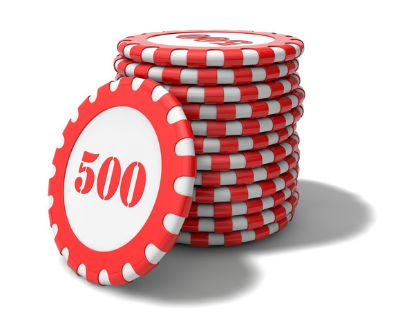 Rounded casino chips - Фото, зображення