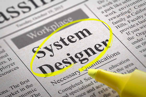 System Designer Vacancy in Newspaper. - Photo, Image