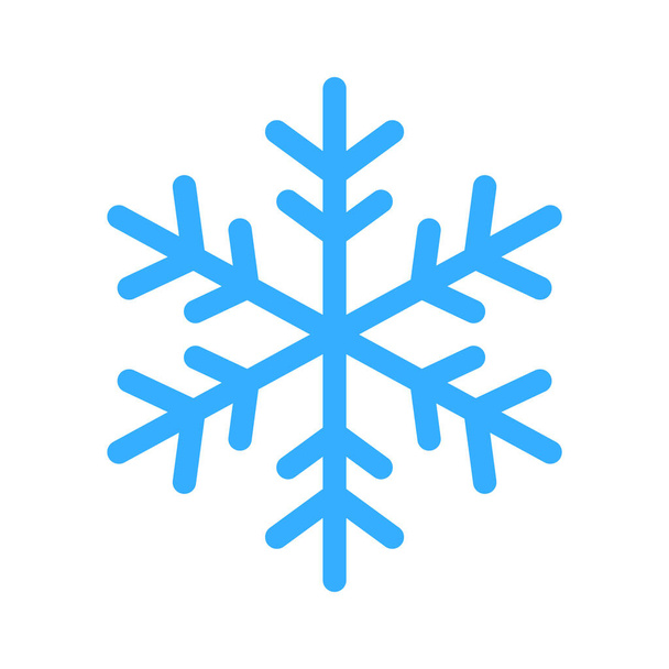 Modrá zimní vločka Izolované vektorové ikony Ilustrace - Vektor, obrázek