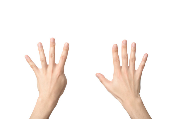 hand sign of number nine - Photo, Image