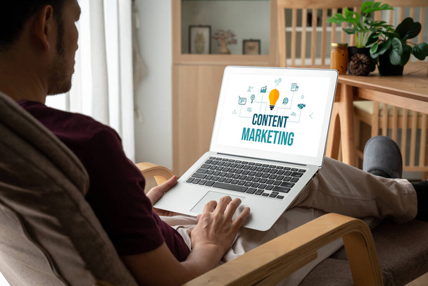 Content marketing for modish online business and e-commerce marketing strategy - Valokuva, kuva