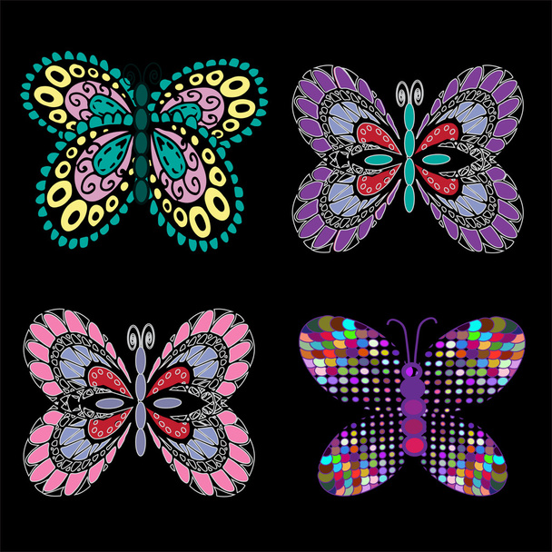 Butterfly set - Vettoriali, immagini