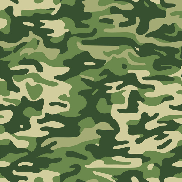 Військовий камуфляж повторюваний візерунок Зеленої армії Безшовні візерунки Камо Векторне полювання на хакі одяг текстильний оливковий лоток - Вектор, зображення