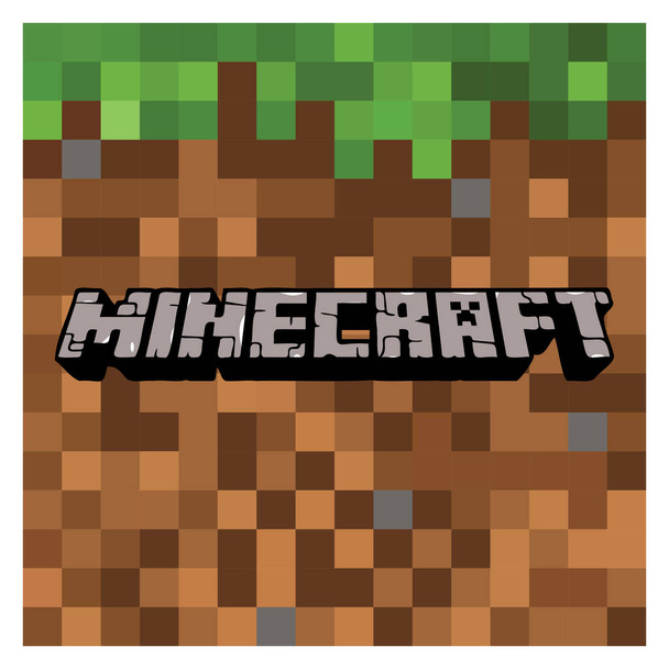 Logo vectorial del videojuego Minecraft. Aplicación de vapor. Mojang Studios, Xbox Game Studios, Telltale, Sony Interactive Entertainment. Género Moba. Editorial - Vector, Imagen