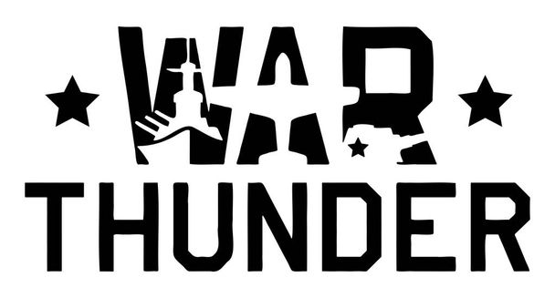 Векторний логотип відеогри War Thunder. Застосування пари. Gaijin Entertainment, Gaijin Network Limited. Масово багатокористувацька онлайн рольова гра. ММОРПГ. Редакція - Вектор, зображення