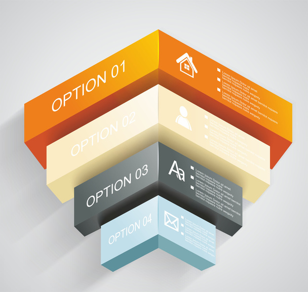 Option or number banners template, graphic or website layout - Vector, Image