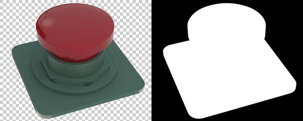 Illustration de rendu 3D. bouton rouge  - Photo, image