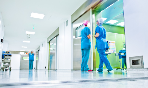 Blurred doctors surgery corridor - Photo, Image