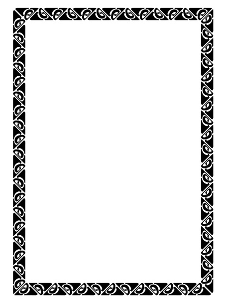 simple black ornamental decorative frame - Διάνυσμα, εικόνα