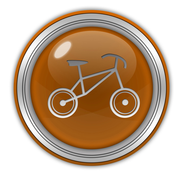 Beyaz arka plan üzerinde bisiklet dairesel simgesi - Fotoğraf, Görsel