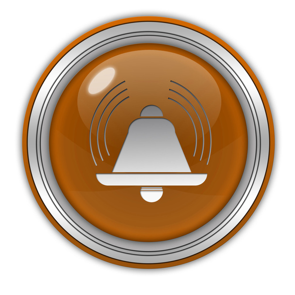 Alarm circular icon on white background - Photo, Image