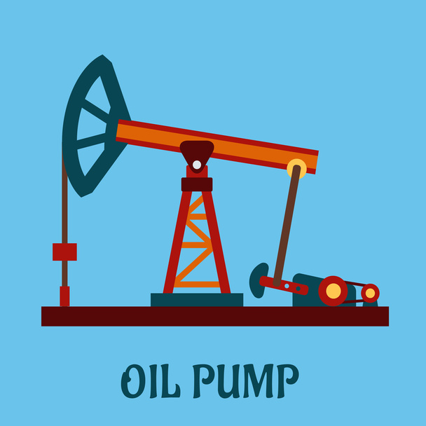Isolated flat oil pump icon - Vector, Image