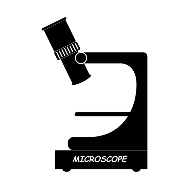 Microscoop icoon vector, logo ontwerp illustratie en medische achtergrond. - Vector, afbeelding
