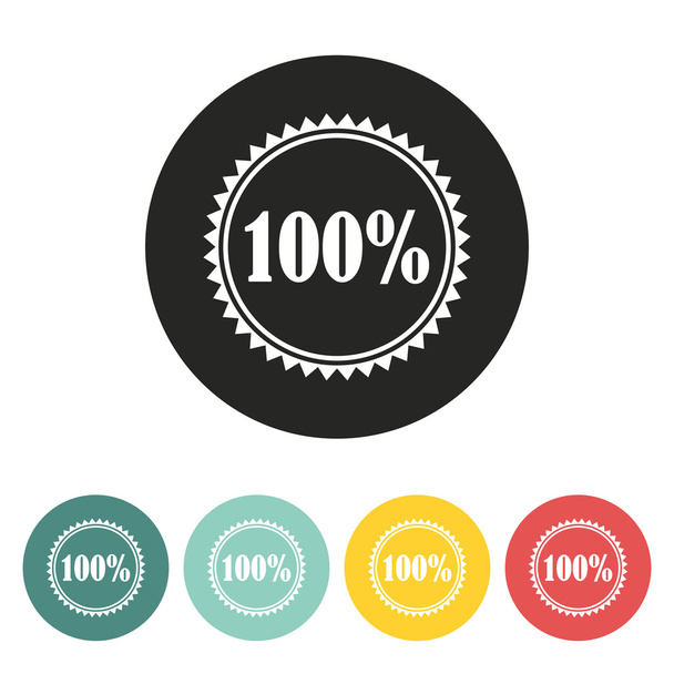 badge 100 Percent icon. - Вектор,изображение