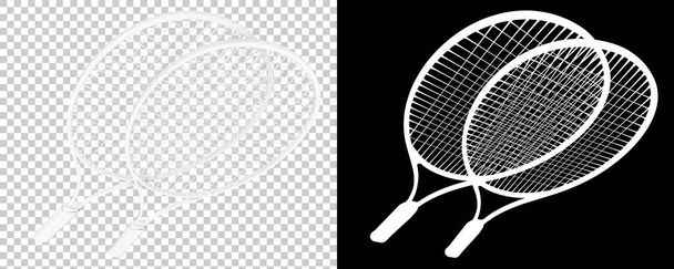 tennis Rackets. sport activity equipment. 3d illustration  - Photo, Image
