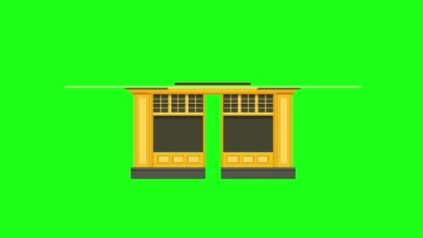 Icono de construcción industrial animación dibujos animados mejor objeto sobre fondo de pantalla verde - Metraje, vídeo