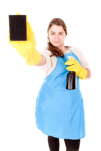 Limpieza señora trabajando
 - Foto, Imagen