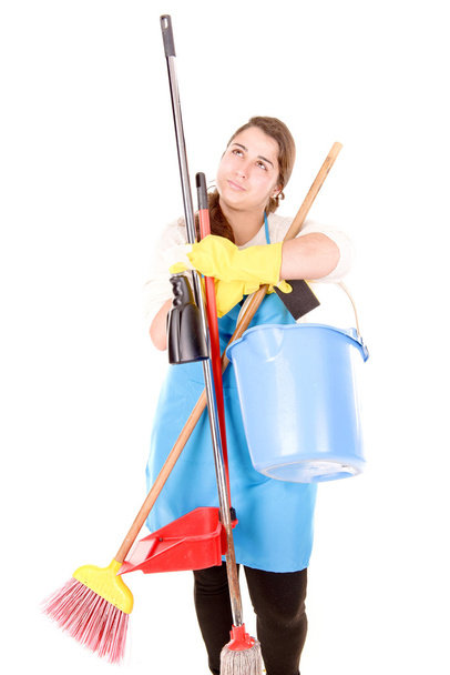 Cleaning lady working - 写真・画像