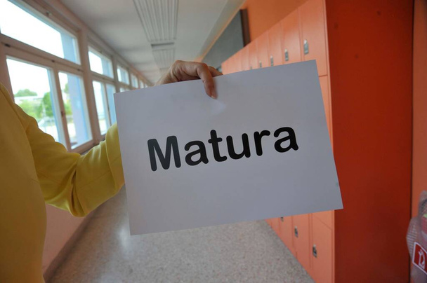 matura or maturity test at school, the final exam in school - Foto, imagen