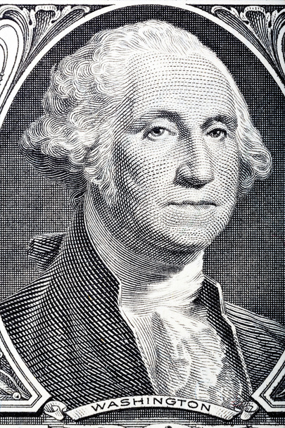 Portrait du président George Washington sur un dollar
. - Photo, image