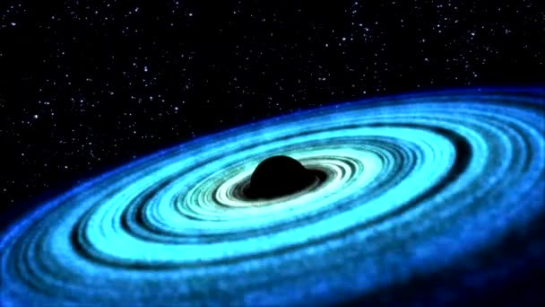 Czarna dziura animacji - pętla niebieska - Materiał filmowy, wideo