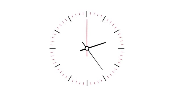Годинник підраховує 12 годин за 30 секунд. Проміжок часу. Білий фон
 - Кадри, відео