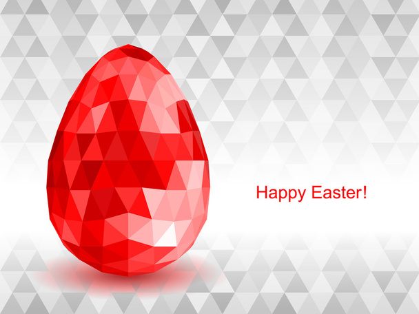 Vector background with Easter egg crystal. - Vector, Imagen