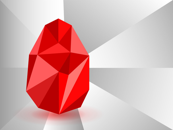 Vector background with Easter egg crystal. - ベクター画像