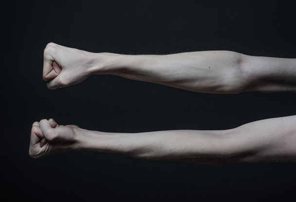 Gothic horrible Halloween theme: thin hands of death - Valokuva, kuva