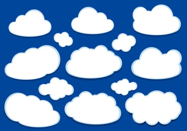 Nubes de vector blanco
 - Vector, imagen