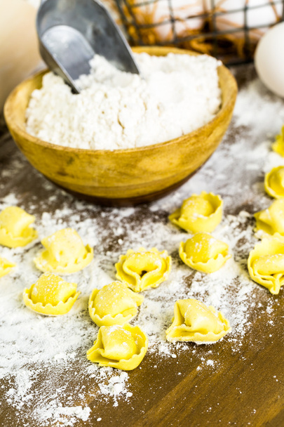 Making cheese tortellini - Фото, изображение