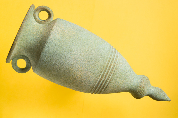 Amphora on yellow background - Photo, Image
