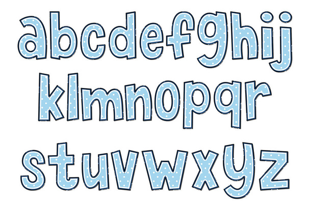 Handgefertigte Briefe zur Winterzeit. Farbe Kreative Kunst Typografisches Design - Vektor, Bild