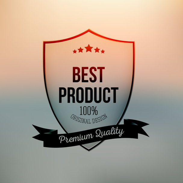 Best product shield isolated on blurred background - Vektori, kuva