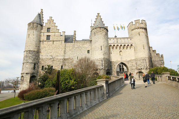 Het Steen, the oldest building in Antwerp, Belgium - Фото, зображення