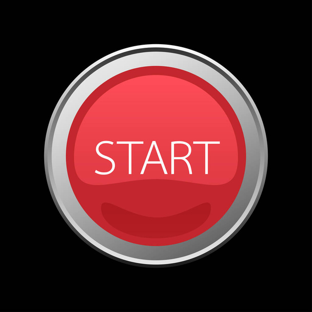 Power Switch icons vector buttons. START STOP button.   - Vetor, Imagem