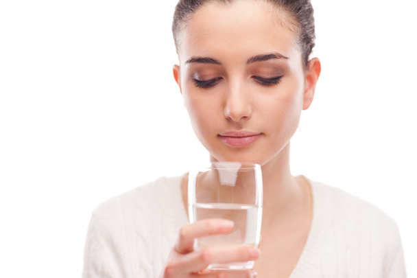 Woman drinking  water - Fotó, kép